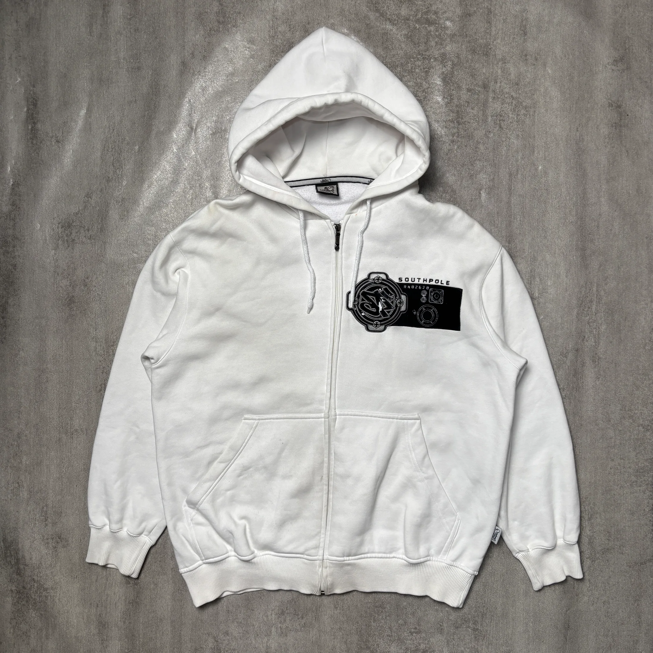 RARE SOUTHPOLE BBOY WHITE ZIPPER HOODIE 3