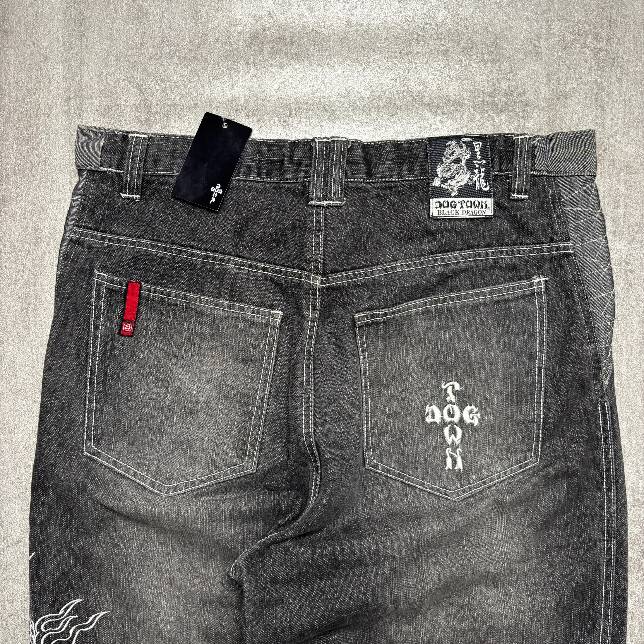 DOG TOWN EMBROIDERY DRAGON DOUBLE SIDE JEANS 5