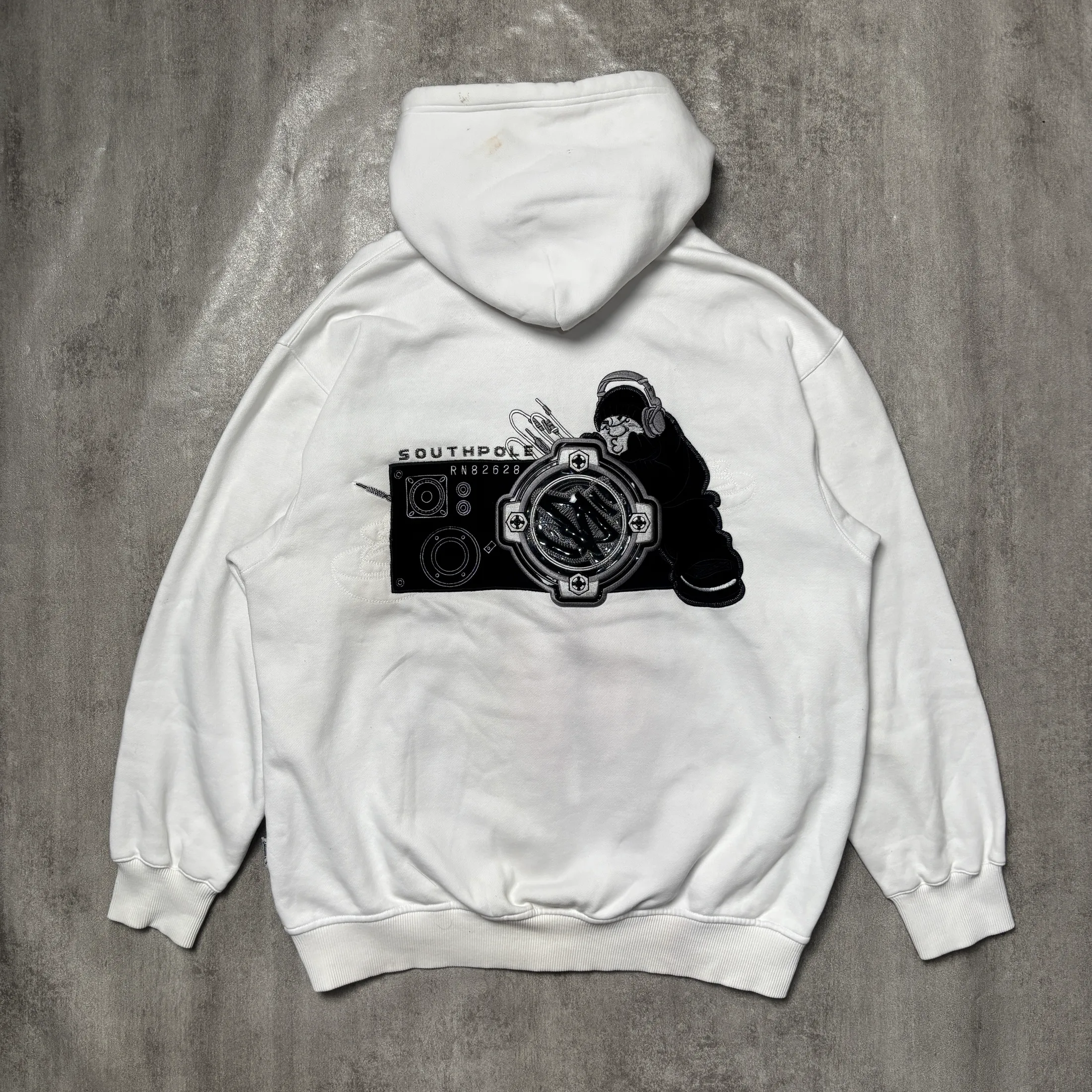 RARE SOUTHPOLE BBOY WHITE ZIPPER HOODIE