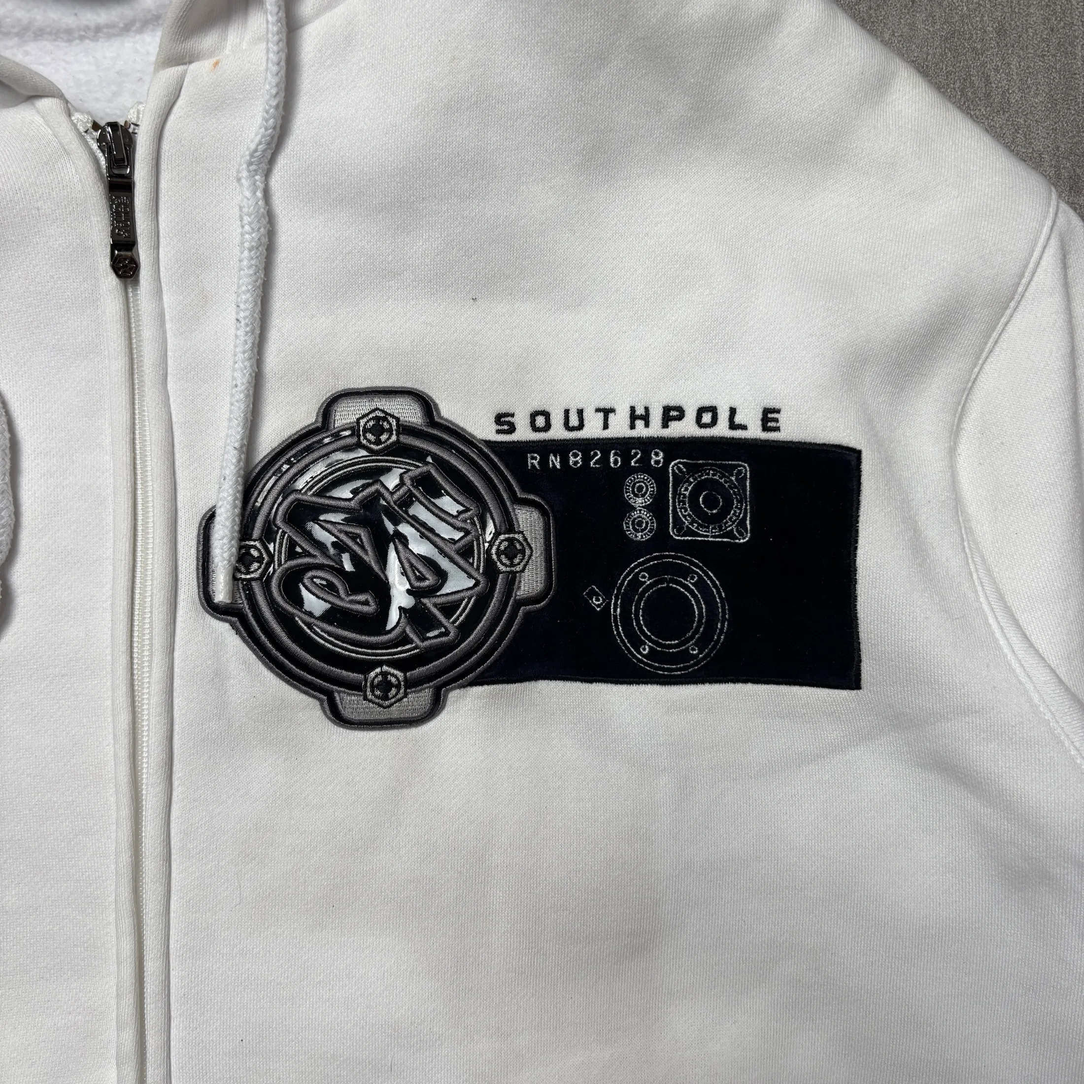 RARE SOUTHPOLE BBOY WHITE ZIPPER HOODIE 4