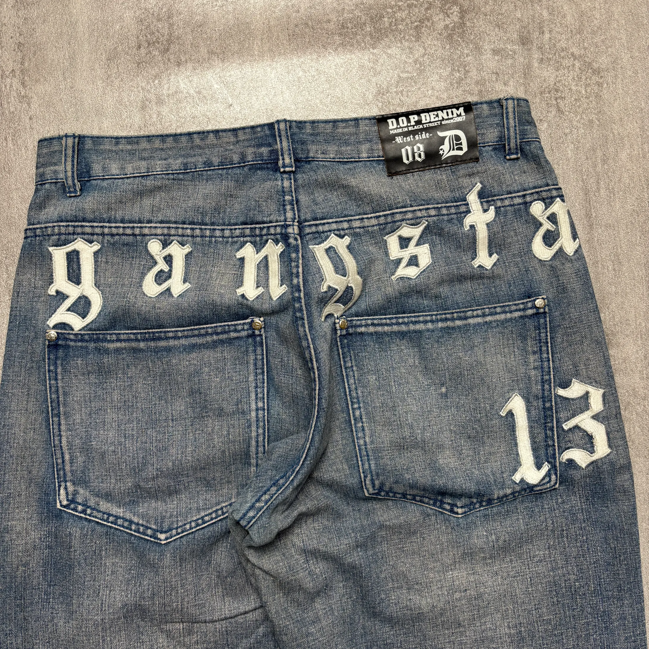 GANGSTA 13 LA DOP DENIM JEANS detail view